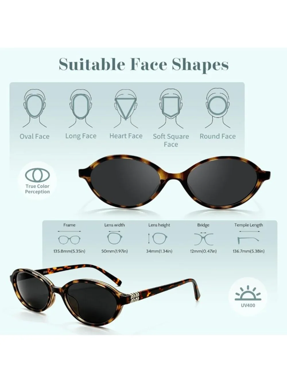 Trendy Retro Oval Sunglasses for Women - Vintage 90s Y2K Style, Polarized UV400